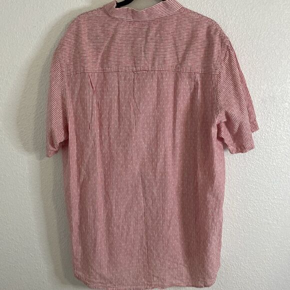 Club Room- Soft red striped linen button down -3XL - Picture 6 of 6